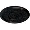 Ekena Millwork Marseille Ceiling Medallion (Fits Canopies up to 4 1/4"), Hand-Painted Jet Black, 16 1/8"OD x 5/8"P CM16MABLF - alternate 2